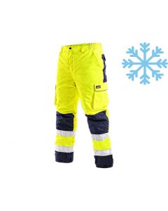 Spodnie zimowe ostrzegawcze CXS Cardiff żółto-granatowe