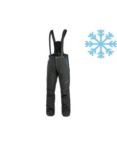 Spodnie softshell zimowe CXS Trenton czarno-niebieskie
